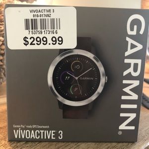 Garmin Vivoactive 3 GPS watch - black and silver